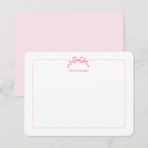 Cute rosa bow Kids Tack Kort