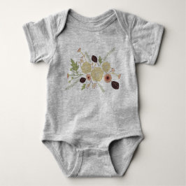 Cute Rosa Brown Blommigt T Shirt