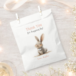Cute Rosa Bunny Birthday-Tack för väskor