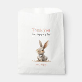 Cute Rosa Bunny Birthday-Tack för väskor