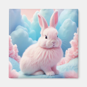 Cute Rosa Bunny Cotton Candy Clouds Magnet