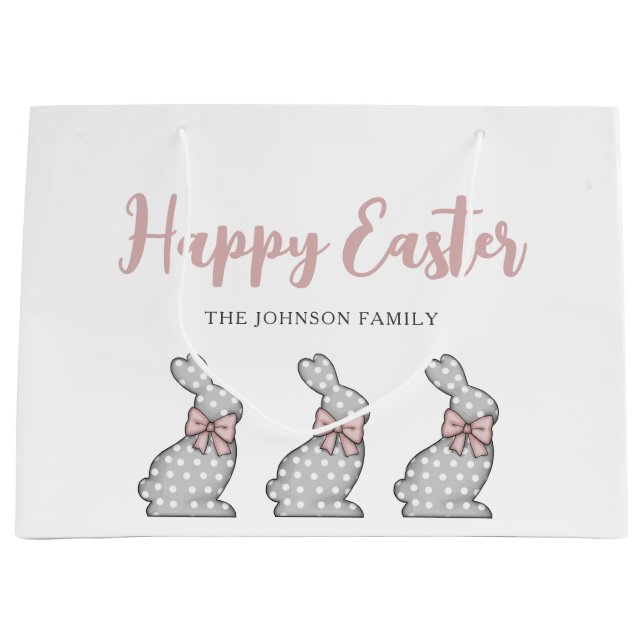 Cute Rosa Bunny Glad påsk (Framsidan)