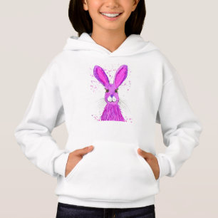 Cute rosa bunny kanin hare vattenfärgsgill t shirt