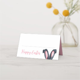 Cute Rosa Bunny Öron Glad påsk Placeringskort