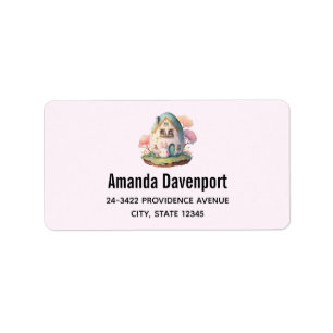 Cute Rosa Bunny Rabbit Kawaii Stil Adressetikett