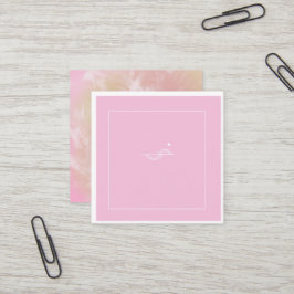 Cute Rosa Business-hälsningskort Fyrkantigt Visitkort