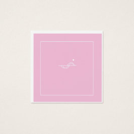 Cute Rosa Business-hälsningskort Fyrkantigt Visitkort