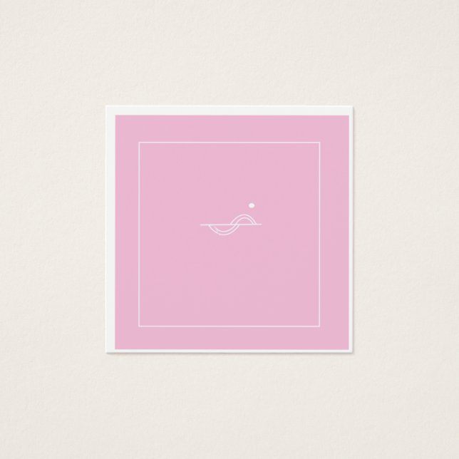 Cute Rosa Business-hälsningskort Fyrkantigt Visitkort (Framsida)