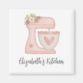 Cute Rosa Cake Mixer Kitchen Magnet