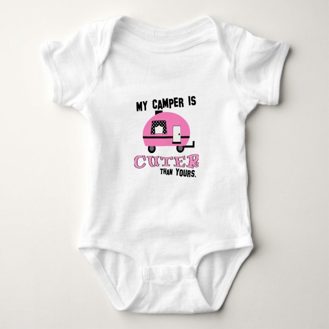 Cute Rosa Camper Baby Shirt Tröja (Framsida)