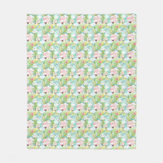 Cute Rosa Camper Camping Blanket Fleecefilt