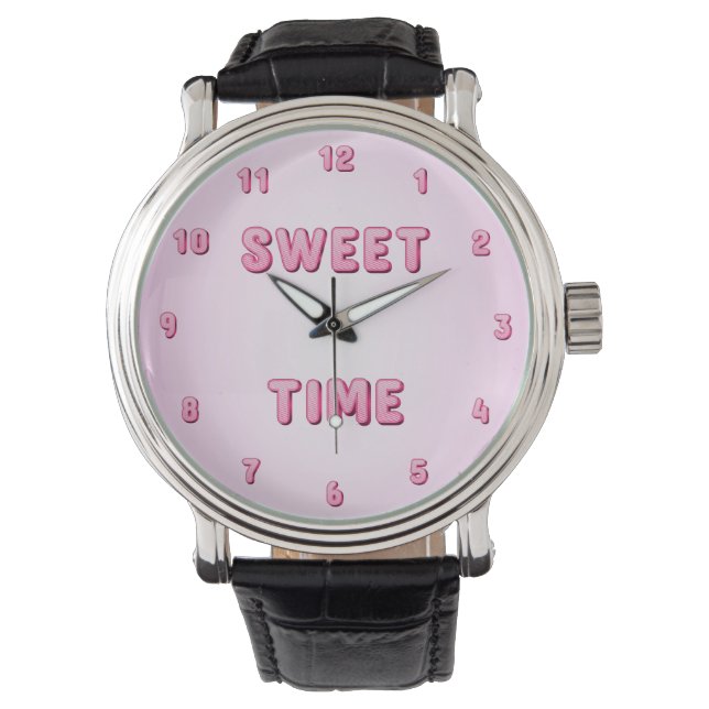 Cute Rosa Candy Sweet Time Armbandsur (Framsida)