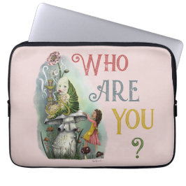 Cute Rosa Caterpelare i Alice i Wonderland Art Laptop Fodral