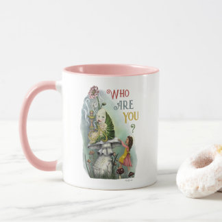 Cute Rosa Caterpelare i Alice i Wonderland Art Mugg