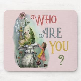 Cute Rosa Caterpelare i Alice i Wonderland Art Musmatta