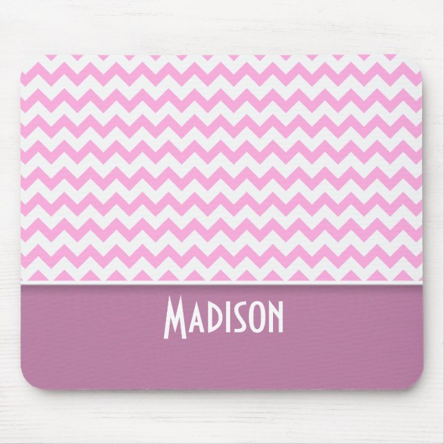 Cute Rosa Chevron Musmatta (Framsidan)