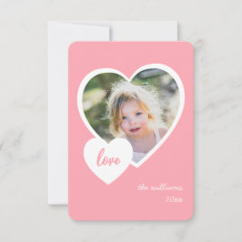 Cute Rosa Classroom Photo Valentines day Card Tack Kort