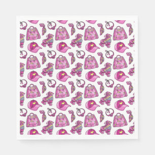 Cute Rosa Coola Girl Girl Sak Pappersservett