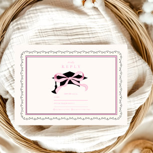 Cute Rosa Coquette Bow Studenten OSA Kort