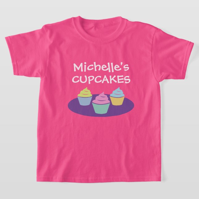 Cute rosa cupaka t shirt for girl's baking party (Laydown)
