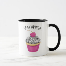 Cute Rosa Cupkaka Bakery Mugg