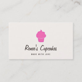 Cute Rosa Cuppie Simple Retro Pastry Chef Cream Visitkort