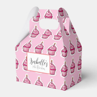 Cute Rosa Cuptårta Tema Birthday Girl Favbox Presentaskar