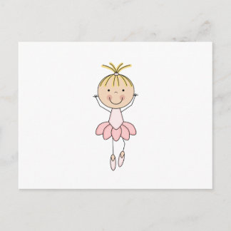Cute, Rosa, Danning Ballerina Vykort