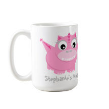 Cute Rosa Dino Kawaii Tecknad