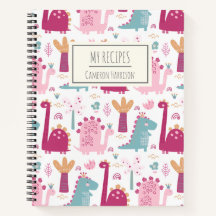 Cute Rosa Dinosaurs Personlig Kids Recipe