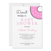 Cute Rosa Donut Miss A Baby Shower
