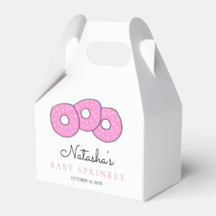 Cute Rosa Donuts 2:a Baby Sprinkle Shower Presentaskar