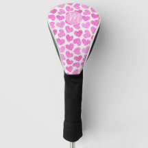 Cute Rosa Doodled Heart Valentines Day Monogram