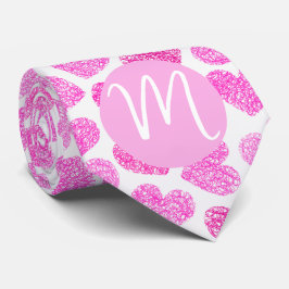 Cute Rosa Doodled Heart Valentines Day Monogram Slips