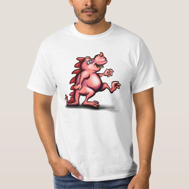 Cute Rosa Dragon Tee (Framsida)
