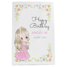 Cute Rosa Dress Princess Blommigt Birthday