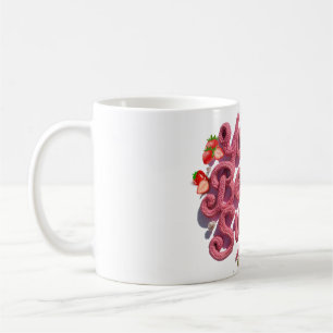 Cute Rosa Du är berry Sweet Strawberry Coquette Kaffemugg