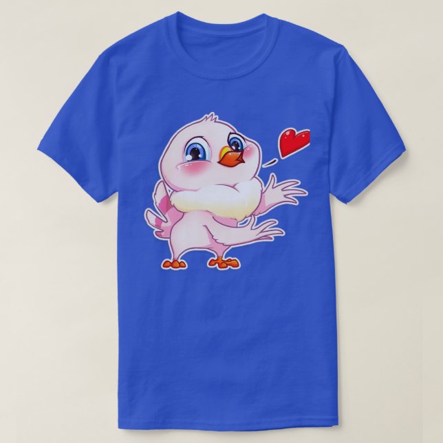 Cute rosa-duva 1 t shirt (Design framsida)