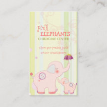 Cute Rosa Elephant Childcare Daycare