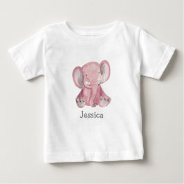 Cute Rosa Elephant Design Baby Shirt T