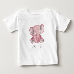 Cute Rosa Elephant Design Baby Shirt T Shirt
