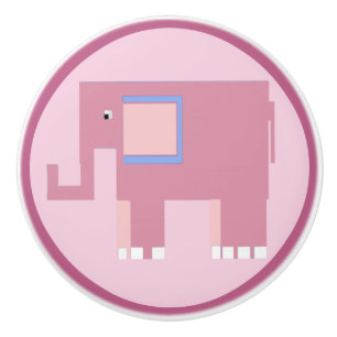 Cute rosa elephant knopp