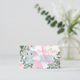 Cute Rosa Elephant Safati Jungle Bok för Baby Tilläggskort