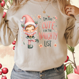 Cute Rosa Elf, jag är för tyst för den stygga list T Shirt