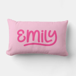 Cute Rosa Emily Handwrite Typography Lumbarkudde