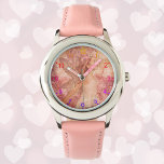 Cute Rosa Fairy of Vår Fantasy Art Armbandsur<br><div class="desc">Fantasy Art möter förtjusande med den här lilla flickans klocka! Vår Cute Rosa Fairy i Vår har varit med på en ny klocka, perfekt för en liten flicka som kärlek en aning magi i sitt liv. Det är en underbar känsla att se vår konst kom till livet på en sådan...</div>