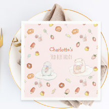 Cute rosa får efterserverar vattenfärgen barns föd