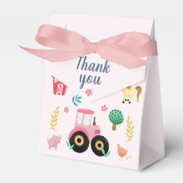 Cute Rosa Farm Tractor Girls Rustic Baby Shower Presentaskar