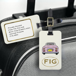 Cute Rosa Figaro Car Figaro Luggage Tag Bagagebricka