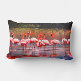 Cute rosa flamingo Accent Pillow Lumbarkudde